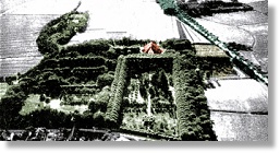 Haubarg Hochdorfer Garten - Wegweiser - Luftaufnahme